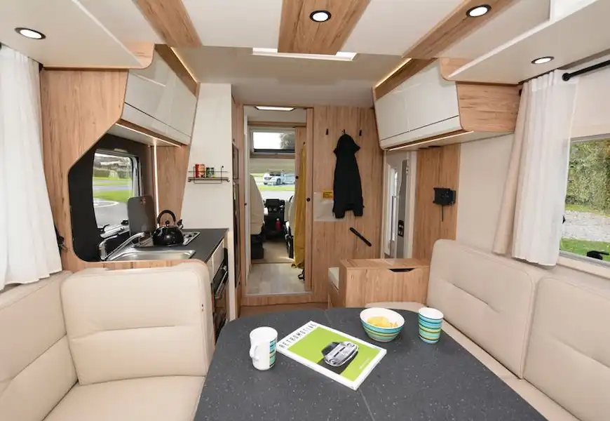 The Pilote P696U Expression motorhome view forwards (Click to view full screen)