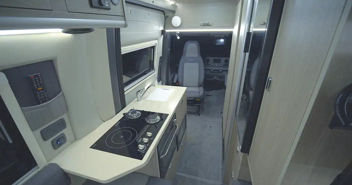 The kitchen in the RP Rebel Overlander  (Click to view full screen)