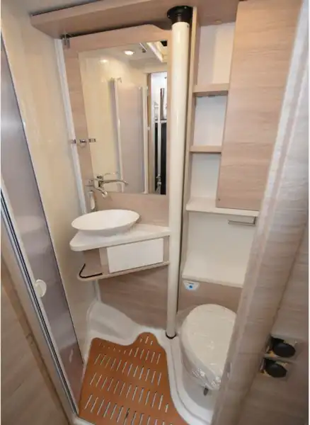 The Rapido C50 motorhome washroom (Click to view full screen)
