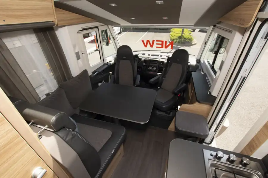 The lounge in the Adria Sonic Axess 600 SL motorhome (Click to view full screen)