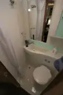 A minty washroom.