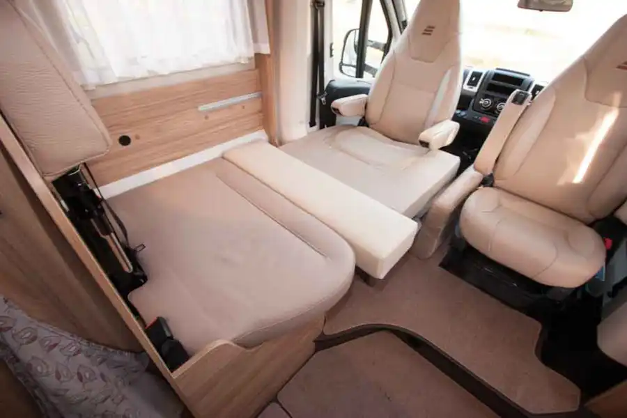 The third bed is really only for small children in the new Hymer Exsis-T 474 (Click to view full screen)