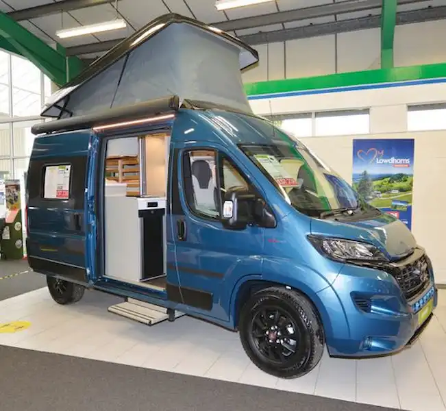 The Hymer Free 540 Blue Evolution campervan (Click to view full screen)
