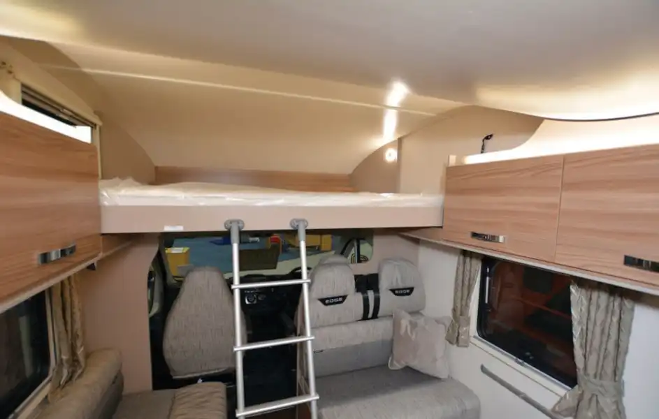 The Swift Edge 466 overcab motorhome bed (Click to view full screen)