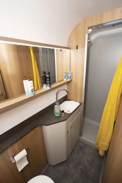 The washroom in the Bailey Autograph 79-2F motorhome (Click to view full screen)