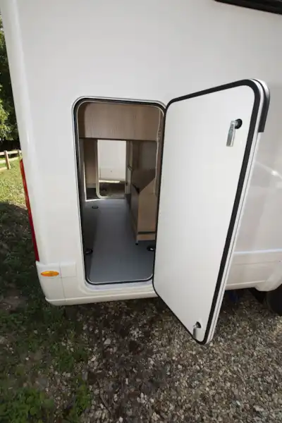 The large garage in the Auto-Trail Imala 730 HB motorhome (Click to view full screen)