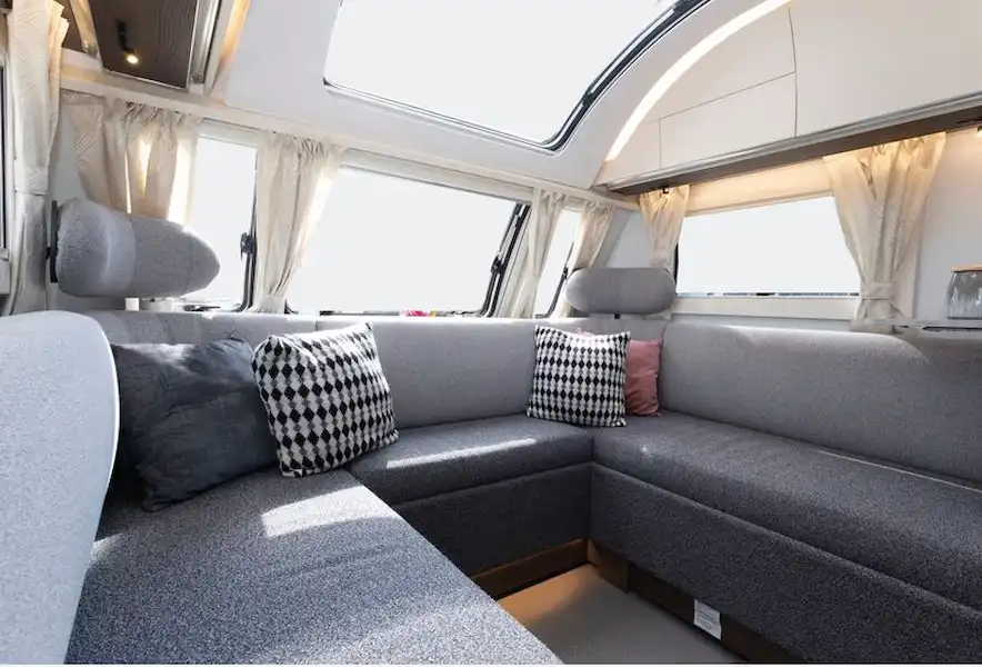 The Adria Alpina Mississippi caravan lounge (Click to view full screen)