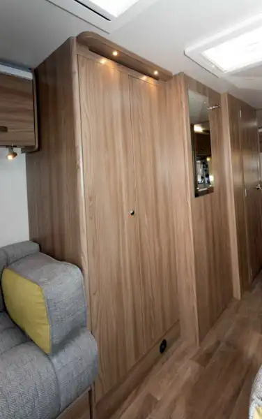 The wardrobe contains two hanging areas (Click to view full screen)