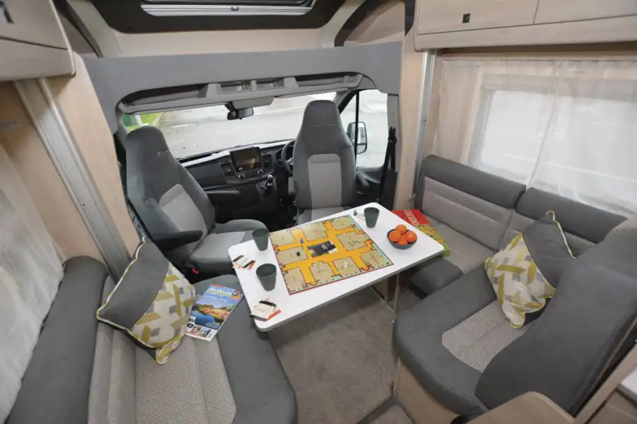 The front lounge in the Auto-Trail F-Line F74 motorhome (Click to view full screen)
