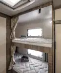 Rear bunk beds in the Rimor Evo Sound motorhome