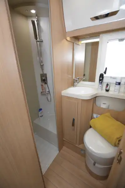 The washroom and shower in the McLouis Fusion 360 motorhome (Click to view full screen)