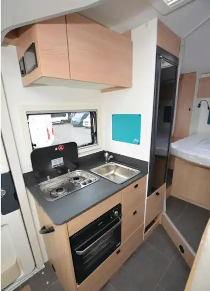 The Joa Camp 70Q motorhome kitchen (Click to view full screen)