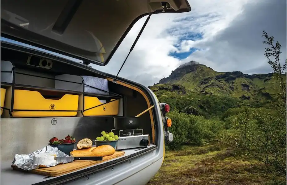 The Mink 2.0 Sports Camper kitchen (photo courtesy of Mink Campers) (Click to view full screen)