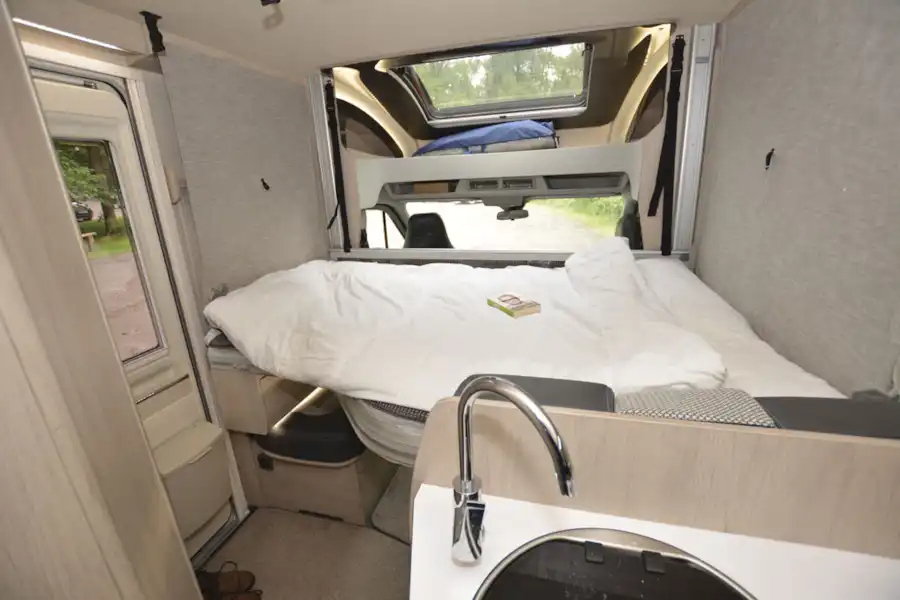The fold down bed in the Auto-Trail Tribute F72 (Click to view full screen)