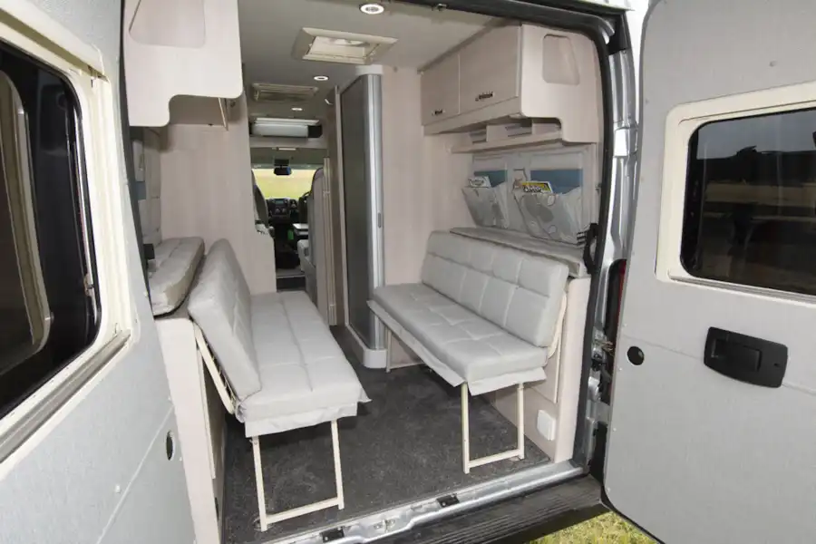 Auto-Sleeper Fairford Plus with doors open (Click to view full screen)