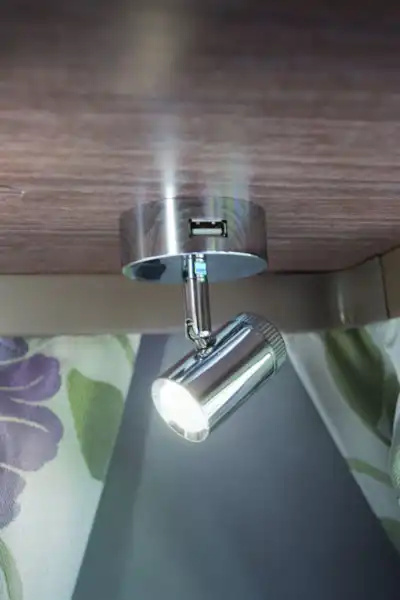Spotlights have a USB point in the base (Click to view full screen)