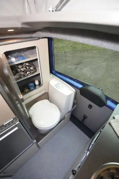 The toilet in the Nexa+ HL campervan (Click to view full screen)