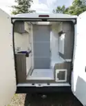 With the rear doors of the The Axon Opportunity campervan open