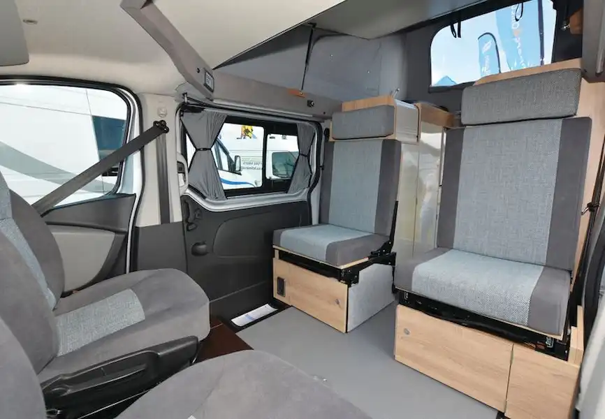 The Greenline RG 500 LWB campervan seating area (Click to view full screen)