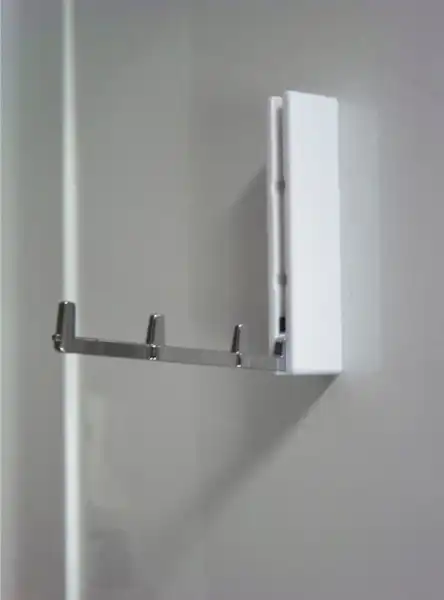 A hinge-down hanger for towels or clothes (Click to view full screen)