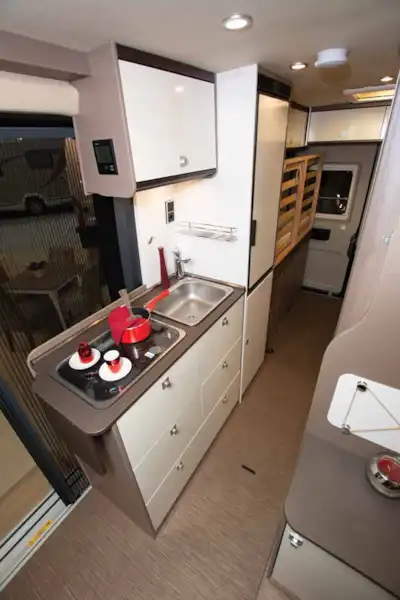 The kitchen in the new Burstner City Car Harmony Line C 603 campervan (Click to view full screen)