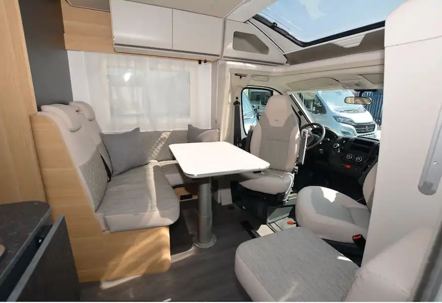 The Adria Matrix Axess 600 SL low-profile motorhome cab area (Click to view full screen)