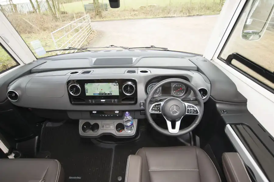 In the cab of the Rapido M96 motorhome (Click to view full screen)