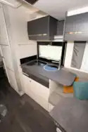 The kitchen in the Chausson 778 motorhome