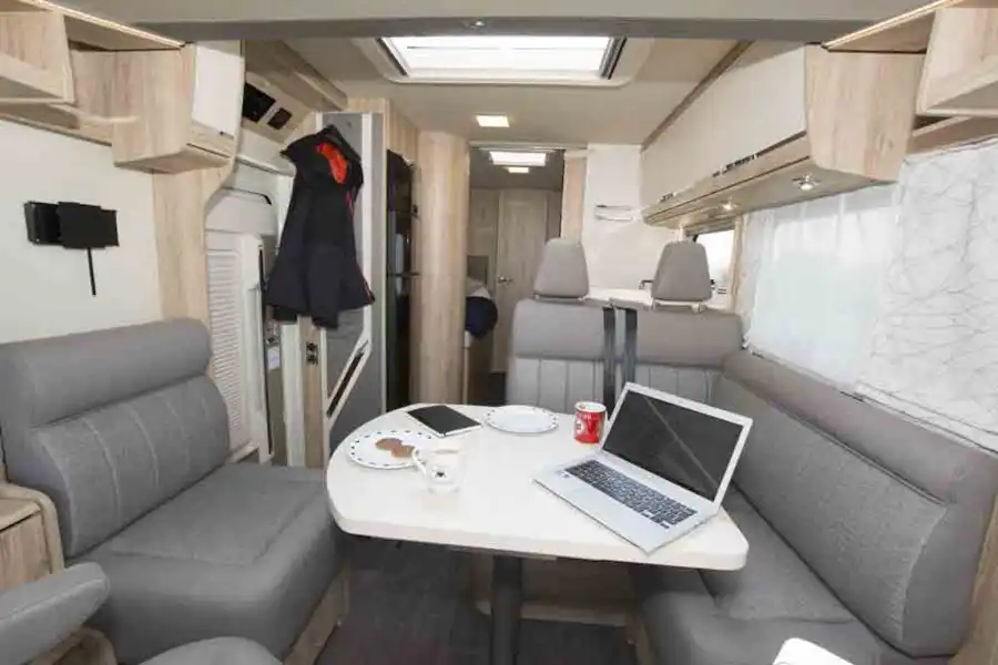View from the cab through to the rear of the motorhome © Warners Group Publications, 2019 (Click to view full screen)