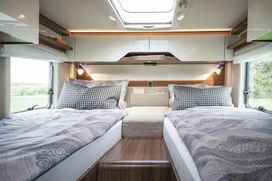 The rear twin beds - picture courtesy of Erwin Hymer (Click to view full screen)
