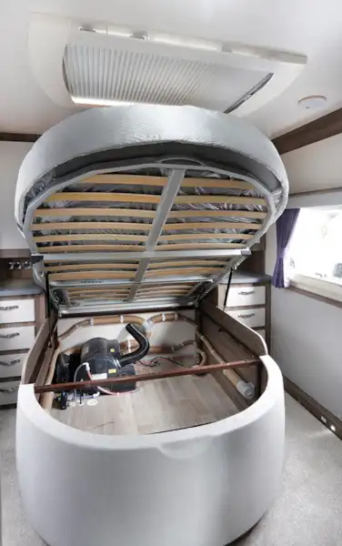 Storage beneath the rear island bed (Click to view full screen)