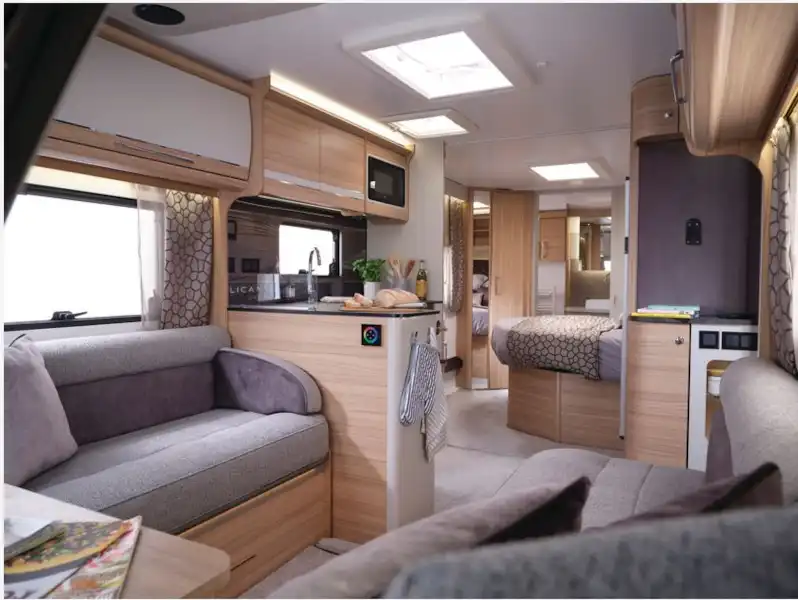 The Bailey Alicanto Grande Evora caravan interior (photo courtesy of Bailey of Bristol) (Click to view full screen)