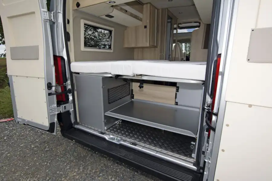 A rear view of the Dreamer D68 Limited campervan (Click to view full screen)