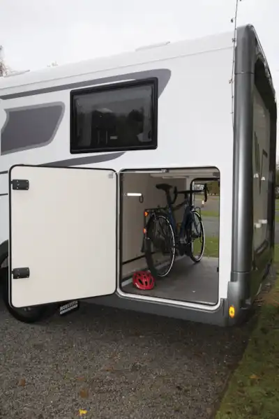 The garage in the Mobilvetta Tekno Line K-Yacht 85 motorhome (Click to view full screen)