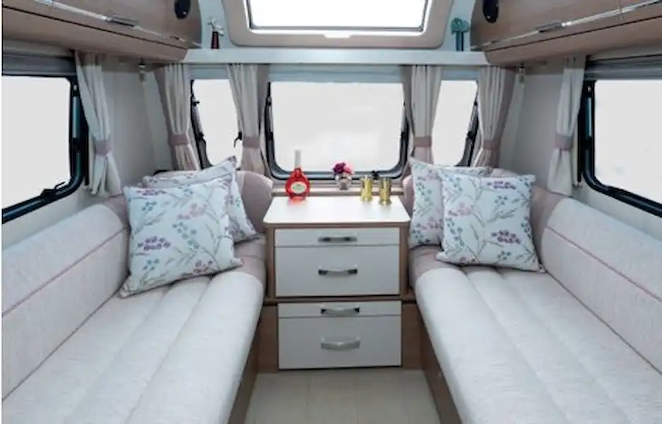 The lounge in the Compass Camino 660  (Click to view full screen)