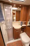 Washroom features semi-separate shower