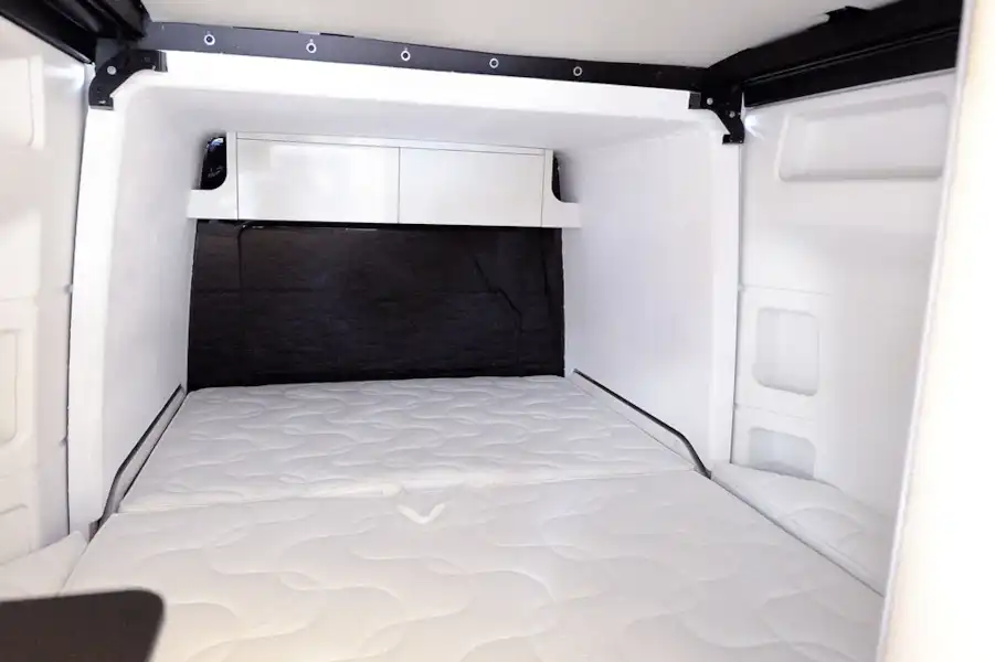 The roof bed in the Westfalia James Cook campervan (Click to view full screen)