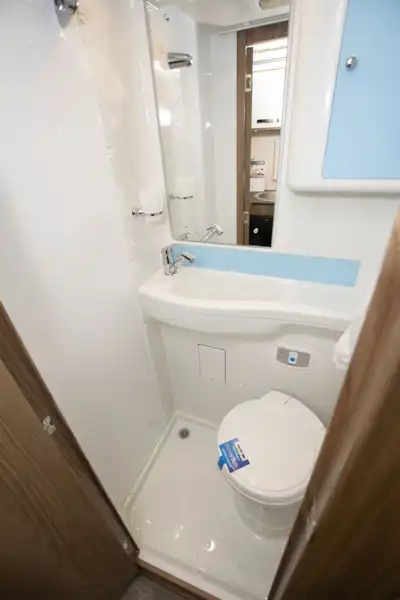 The shower in the Swift Escape Compact C502 motorhome (Click to view full screen)