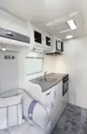 The kitchen in the Auto-Sleeper Kemerton XL campervan