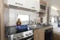 The kitchen in the Swift Siena Super FB caravan
