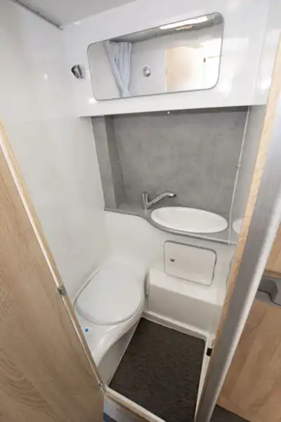 The washroom in the Devon Colorado campervan (Click to view full screen)