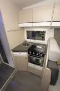 The kitchen in the Chausson C717GA motorhome