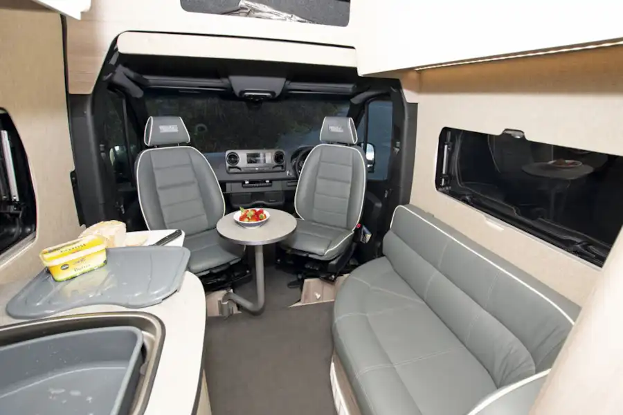 The interior of the WildAx Elara campervan (Click to view full screen)