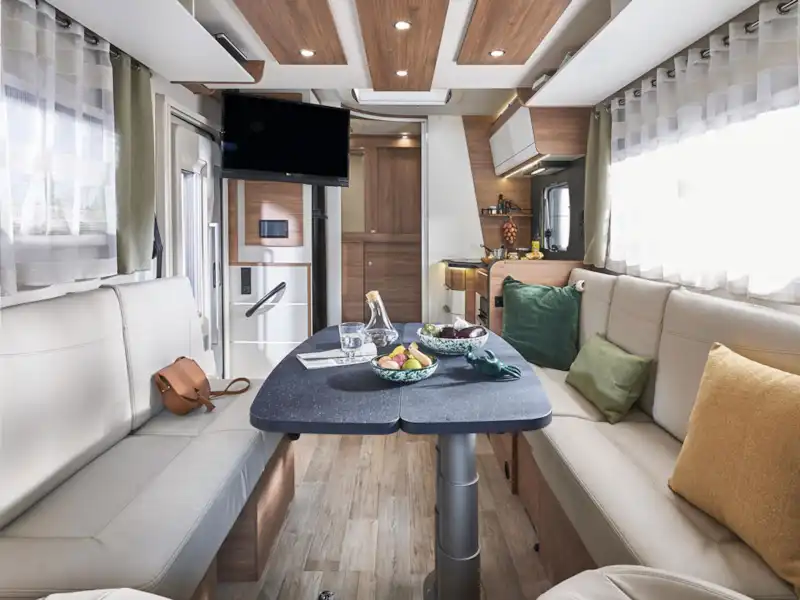 The interior of the Pilote Pacific P696D motorhome (Click to view full screen)