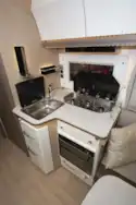 The kitchen in the Rapido M96 motorhome