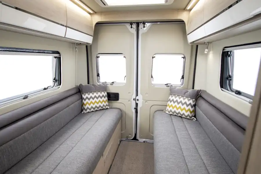 The lounge of the Benimar Benivan 122 campervan (Click to view full screen)