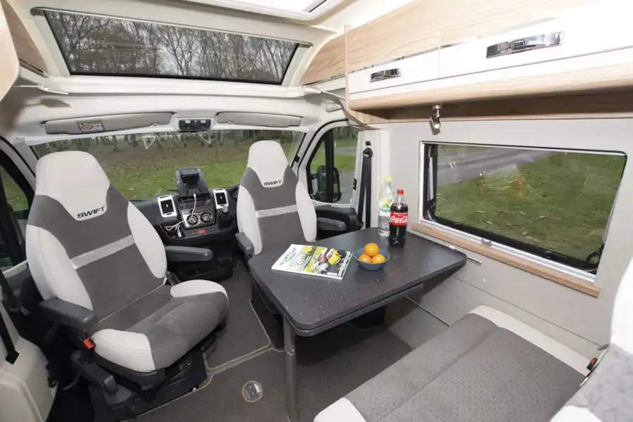 The cab in the Swift Select 84 motorhome (Click to view full screen)