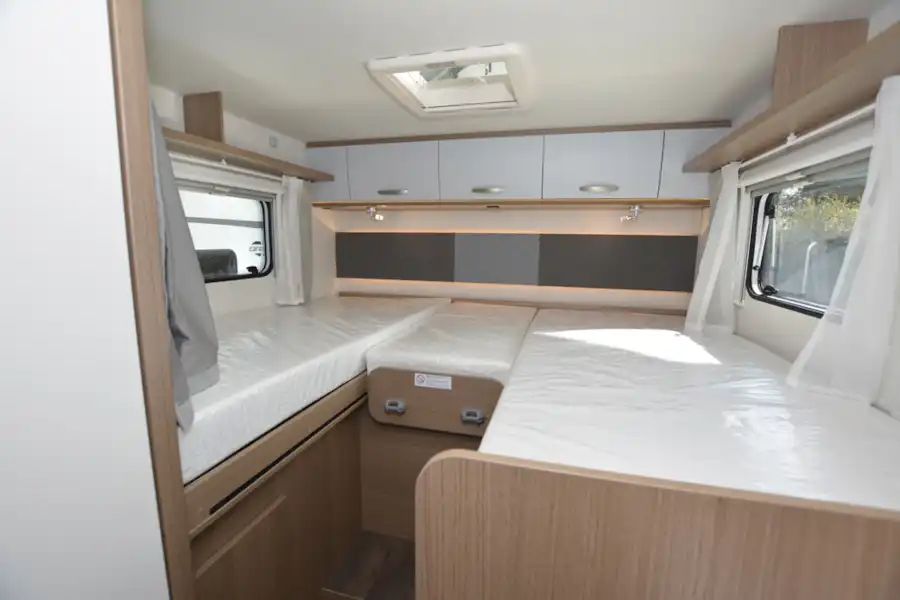 Beds in the Carado I 338 Clever A-class motorhome (Click to view full screen)