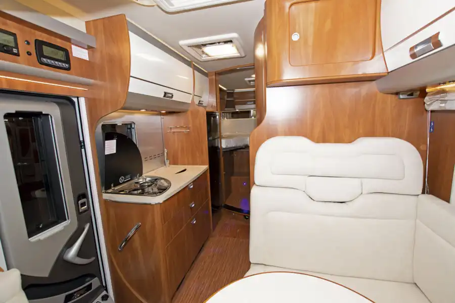The interior of the Laika Ecovip 609 motorhome (Click to view full screen)