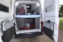 With the rear doors in the Grand California 600 campervan open